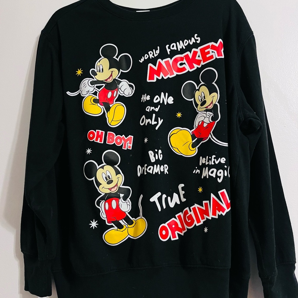 NEW Disney Black Mickey Mouse Sweater XL
